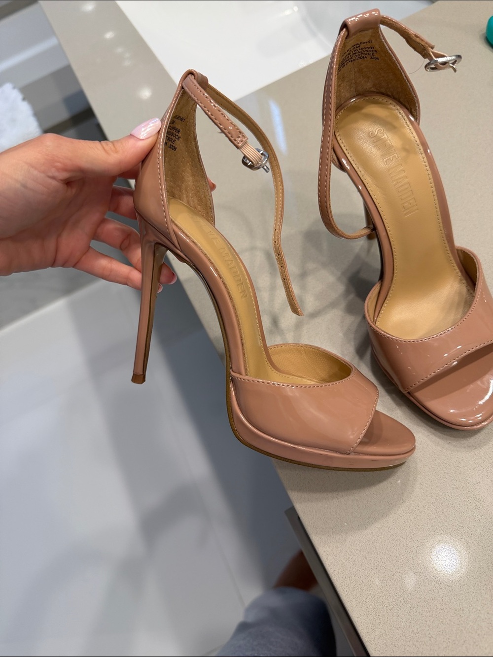 Steve Madden Wiley Nude Heels